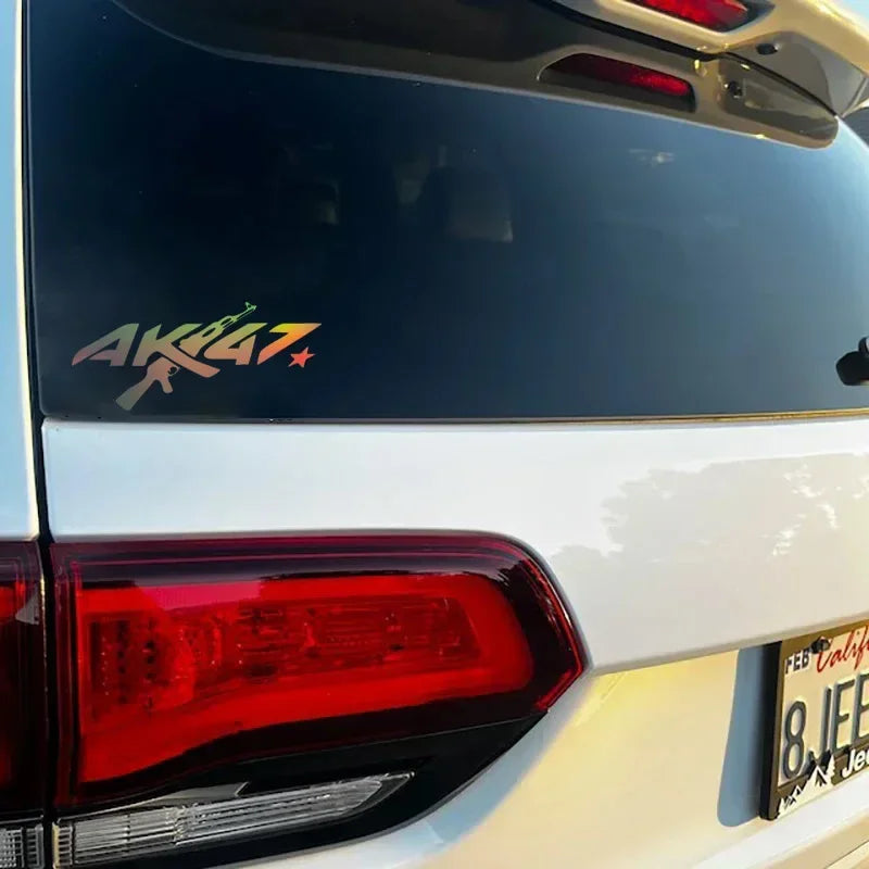 Sticker Master A0K47 Silah Yaratıcı AK-47 Araba Sticker Oto Gövde Tampon Pencere Motosiklet Dizüstü Duvar Vinil Film Çıkartması Araba Aksesuarları