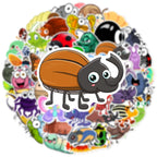 50’li Karışık Solucan ve Böcek Sticker Seti | Sticker Master