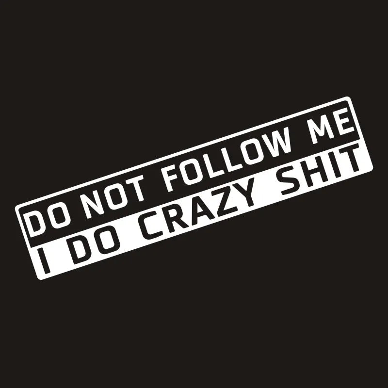 Sticker Master "Do Not Follow Me" Komik Araba Sticker 15x3 Cm