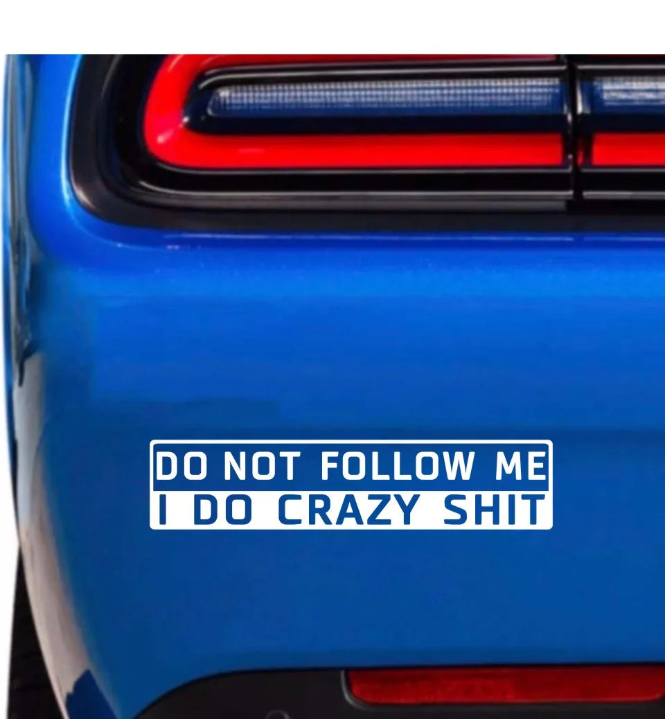 Sticker Master "Do Not Follow Me" Komik Araba Sticker 15x3 Cm