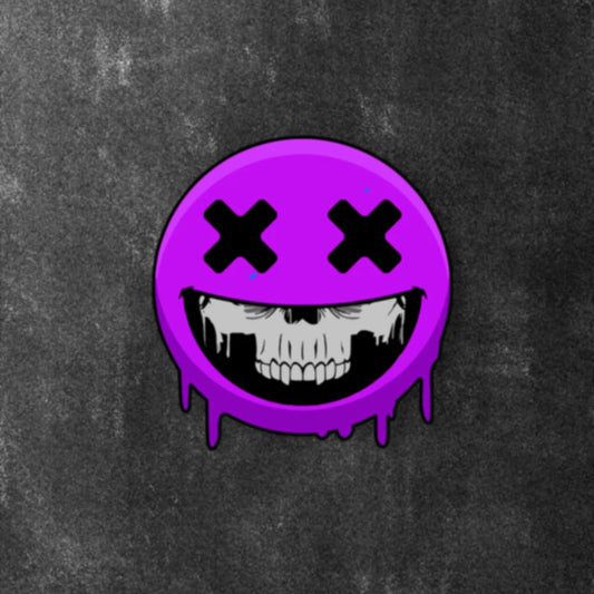 Mor Kuru Kafa Motosiklet Sticker | Eğlenceli Tasarım Çıkartma Sticker Master