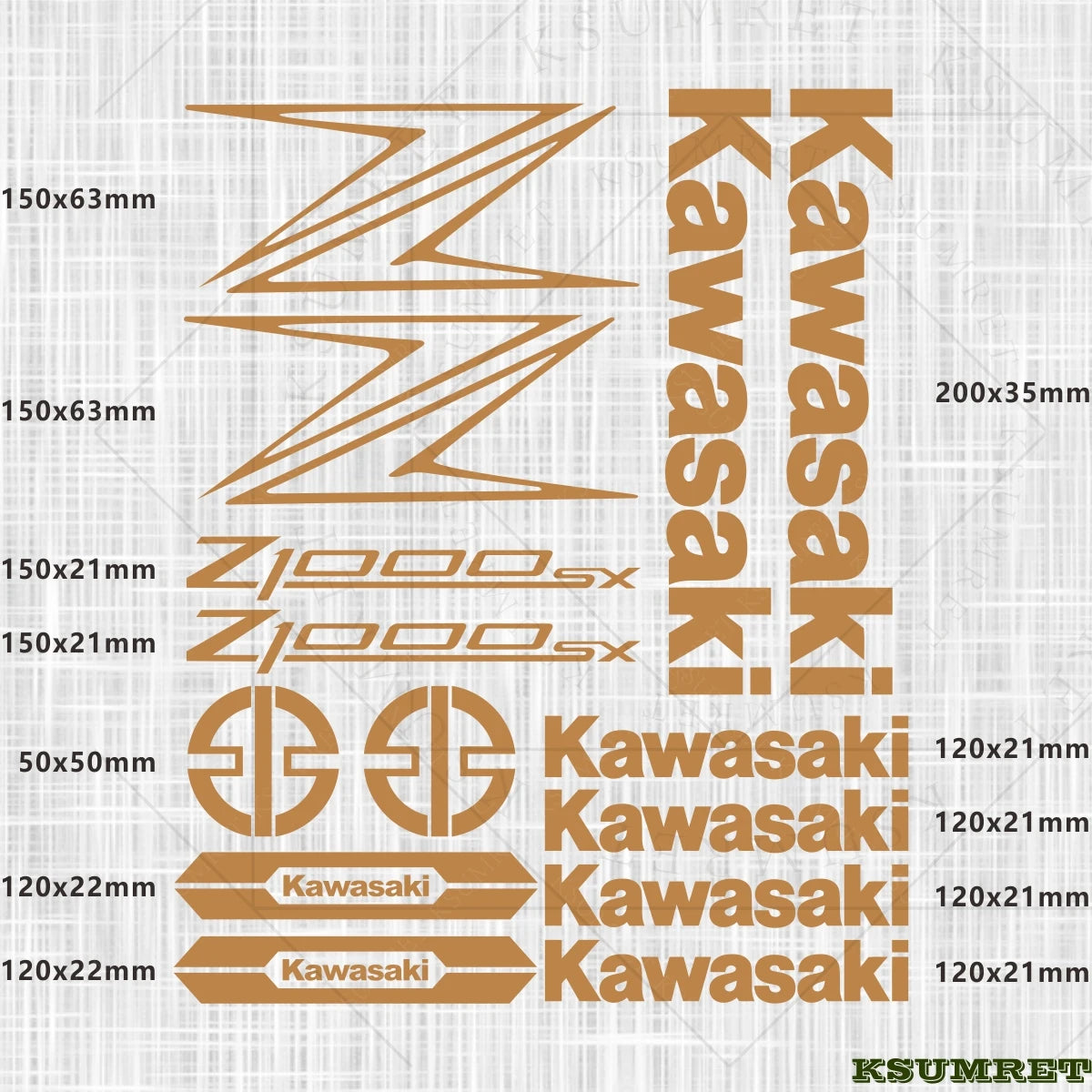 Kawasaki Z1000SX Sticker Seti Su Geçirmez | Sticker Master