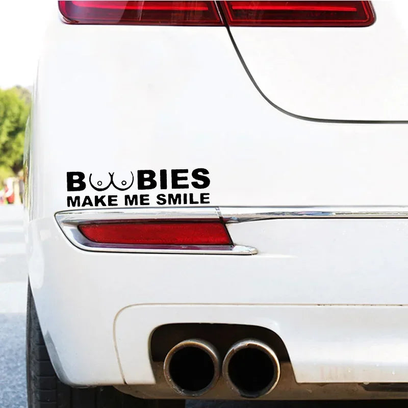 Boobies Make Me Smile Komik Sticker Etiket Yapıştırma | Sticker Master