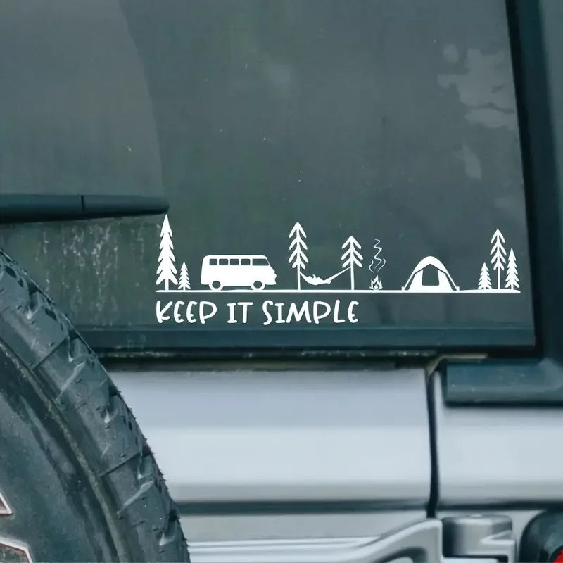 Keep It Simple Kamp & Karavan Macerası Sticker | Sticker Master 19X6 Cm