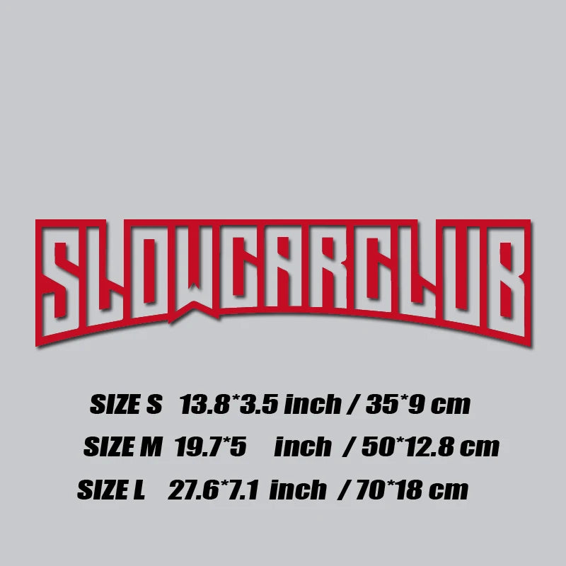 Sticker Master "SLOW CAR CLUB" JDM Ön Cam Sticker