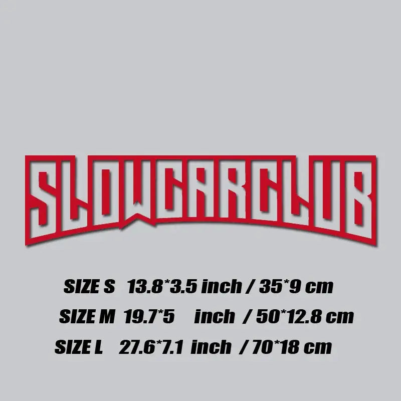 Sticker Master "SLOW CAR CLUB" JDM Ön Cam Sticker Sticker Master