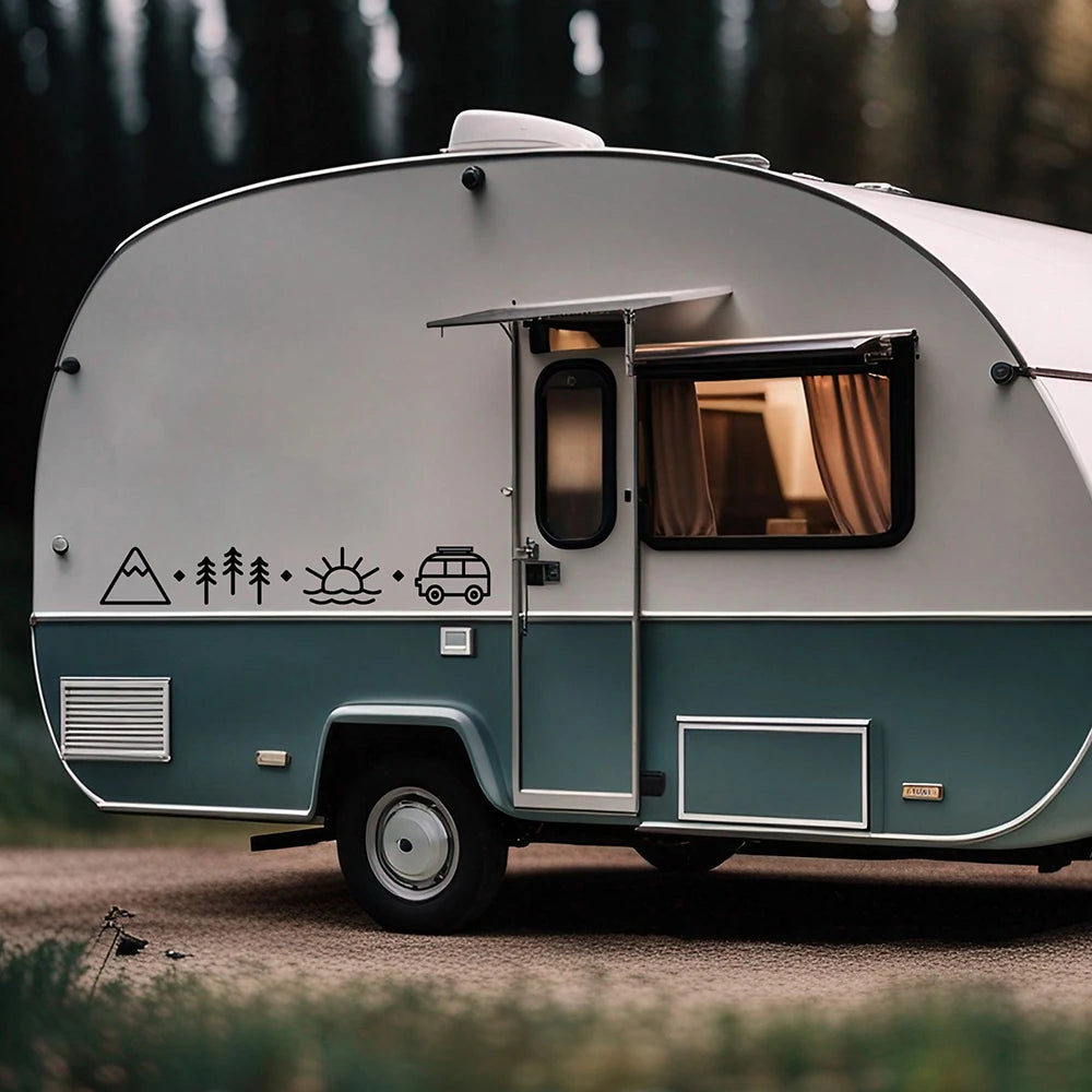 Sticker Master Doğa & Kamp Karavan Stickerı (Vanlife)