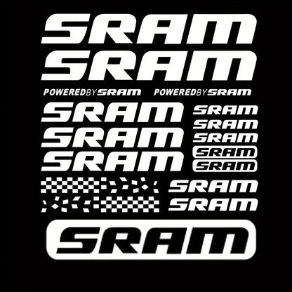 SRAM Uyumlu 2D Flat Sticker Seti 12 Adet Beyaz