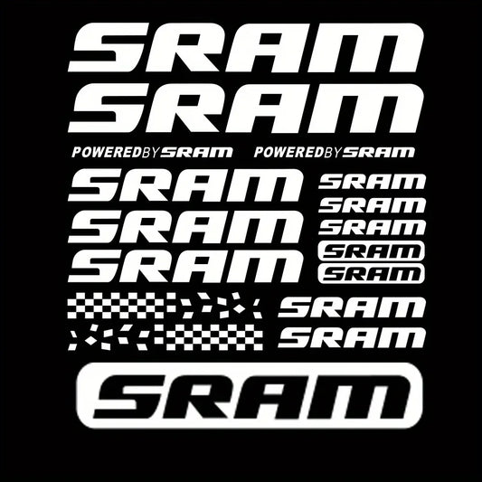 SRAM Uyumlu 2D Flat Sticker Seti 12 Adet Beyaz