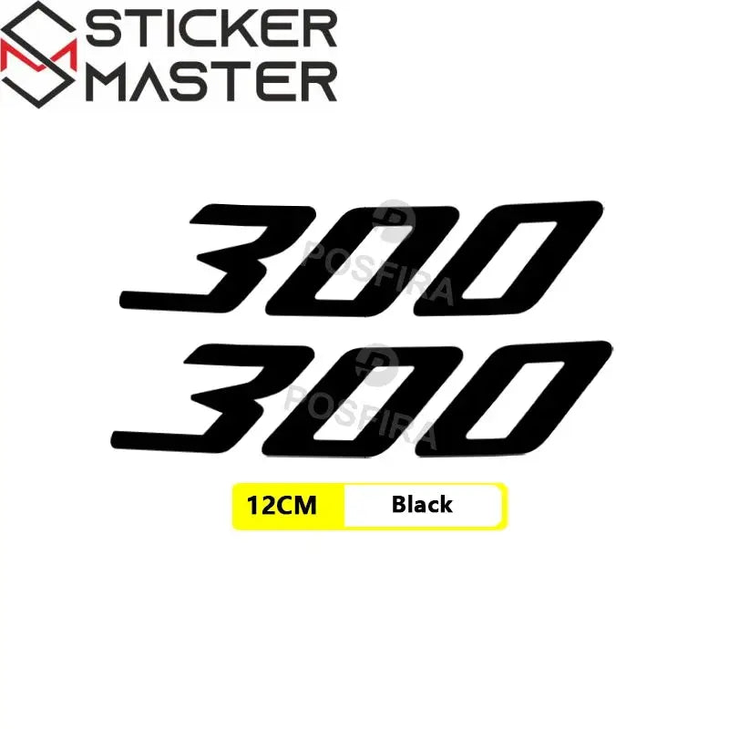 SYM 300 Uyumlu Sticker Seti | Su Geçirmez "300" Motor Etiketi Sticker Master