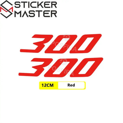 SYM 300 Uyumlu Sticker Seti | Su Geçirmez "300" Motor Etiketi Sticker Master