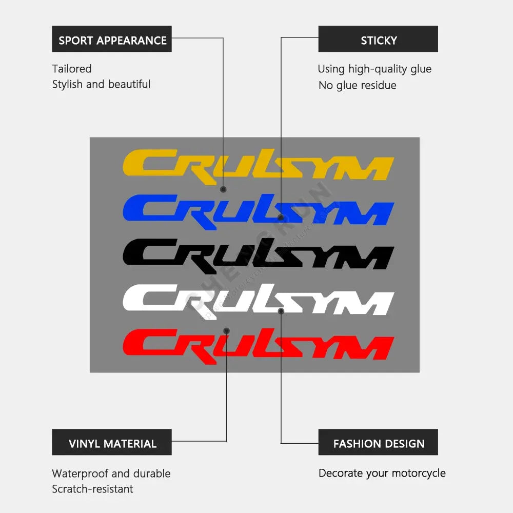 Sticker Master Motosiklet Çıkartmaları Sym Cruisym (125 / 150 / 250 / 300) Aksesuarları (2018-2024) için Su Geçirmez Çıkartmalar - Sticker Master