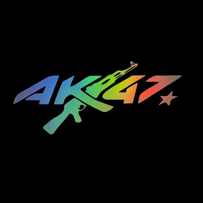 Sticker Master A0K47 Silah Yaratıcı AK-47 Araba Sticker Oto Gövde Tampon Pencere Motosiklet Dizüstü Duvar Vinil Film Çıkartması Araba Aksesuarları