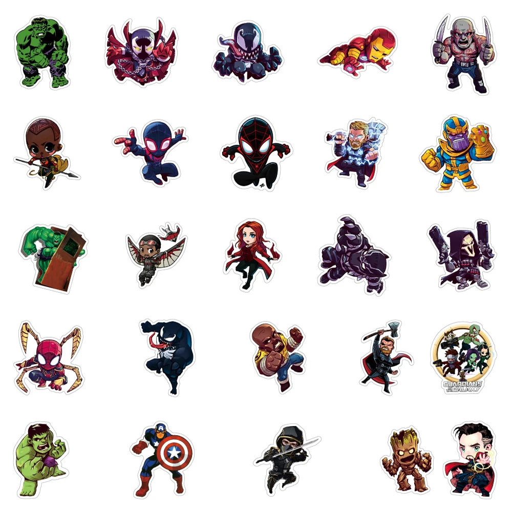 Disney Cool Super Kahraman Anime Sticker Set | Sticker Master