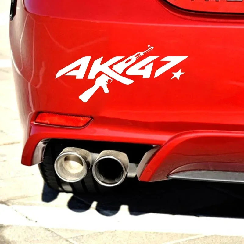 Sticker Master A0K47 Silah Yaratıcı AK-47 Araba Sticker Oto Gövde Tampon Pencere Motosiklet Dizüstü Duvar Vinil Film Çıkartması Araba Aksesuarları
