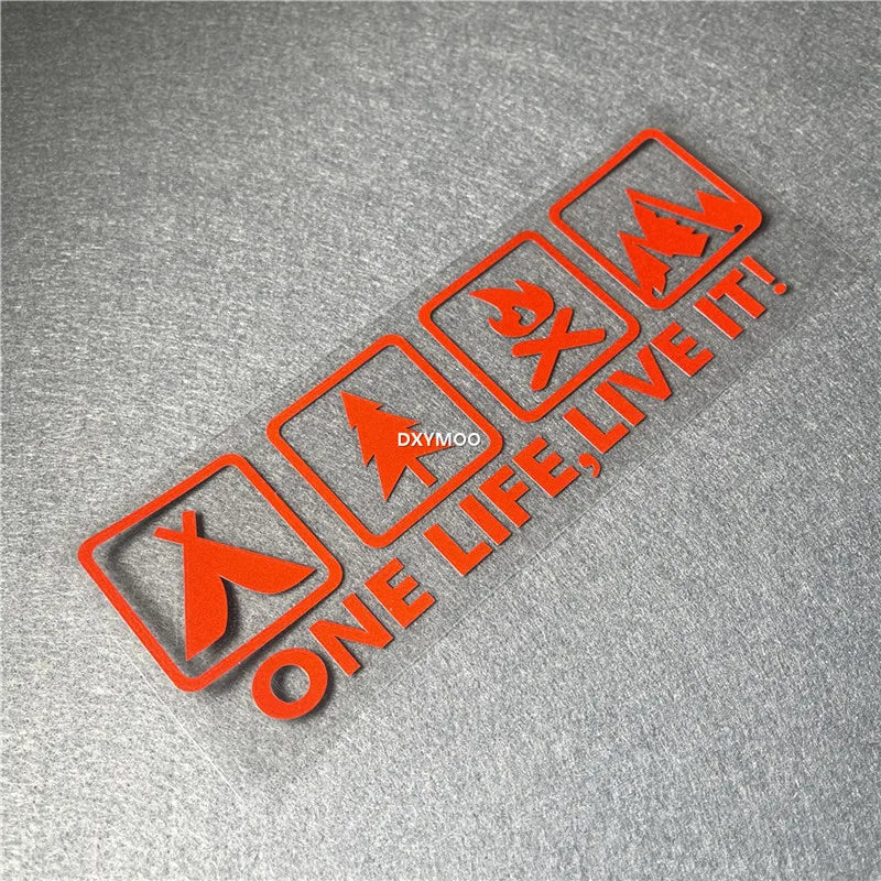 One Life, Live It! Kamp ve Macera Stickerı | Sticker Master