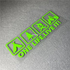 One Life, Live It! Kamp ve Macera Stickerı | Sticker Master Sticker Master