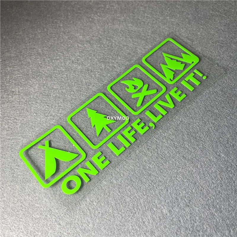 One Life, Live It! Kamp ve Macera Stickerı | Sticker Master
