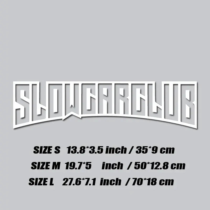 Sticker Master "SLOW CAR CLUB" JDM Ön Cam Sticker Sticker Master