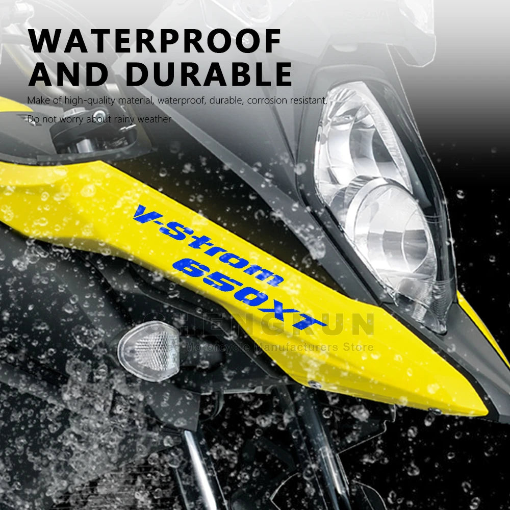 Sticker Master V-Strom 650 XT Gövde Sticker Seti – Su Geçirmez Sportif Tasarım (2015-2024)