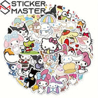 Sanrio Sticker Seti | 50 Parça Hello Kitty, Kuromi, Melody Paketi | Sticker Master