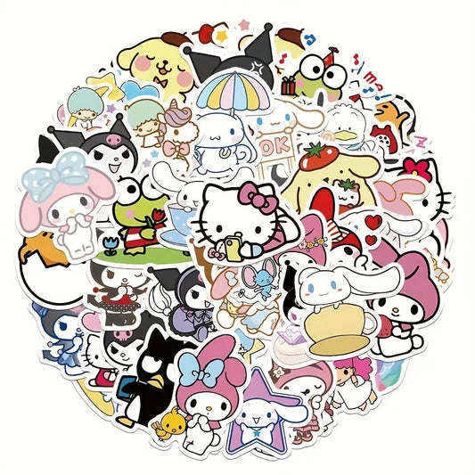 Hello Kitty Kuromi Melody Stil Sticker Seti | Sticker Master - Sticker Master