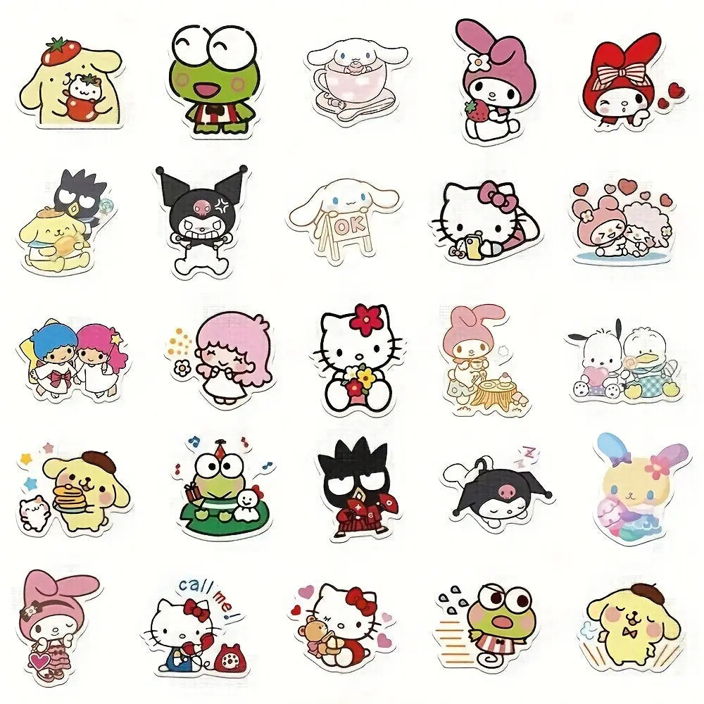 Hello Kitty Kuromi Melody Stil Sticker Seti | Sticker Master - Sticker Master