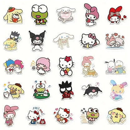 Hello Kitty Kuromi Melody Stil Sticker Seti | Sticker Master - Sticker Master