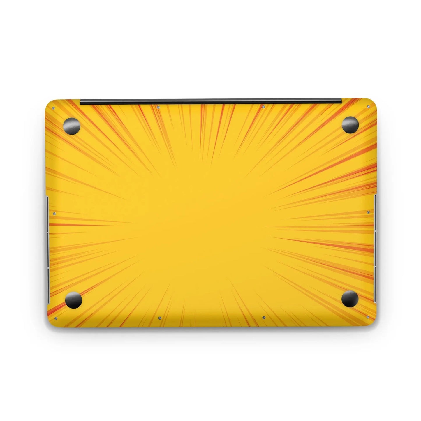 Sticker Master Yellow Zoom Lines Evrensel Sticker Dizüstü Bilgisayar Vinil Sticker Decal  12" 13" 13.3" 14" 15" 15.4" 15.6 inç Dizüstü Bilgisayar Çıkartma Koruyucu Macbook Asus Acer Hp Lenovo Huawei Dell İçin - Sticker Master