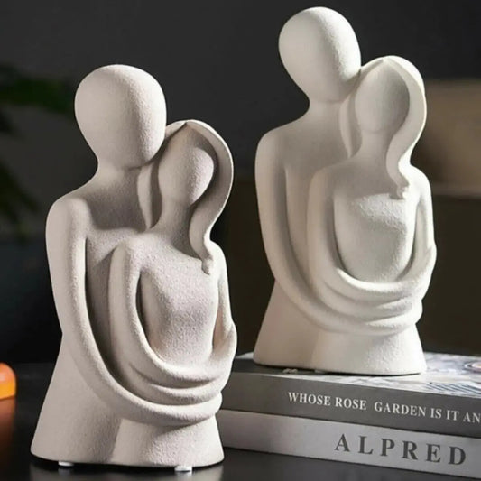 Sticker Master Sevgili Aşıklar Sarılmış Çift Biblo – Romantik Dekoratif Hediyelik Eşya - Sticker Master