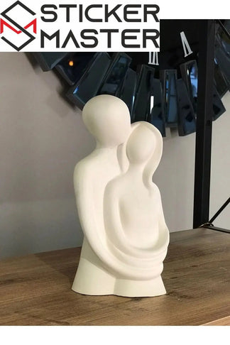 Sticker Master Sevgili Aşıklar Sarılmış Çift Biblo – Romantik Dekoratif Hediyelik Eşya - Sticker Master