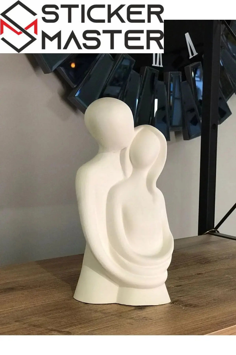 Sticker Master Sevgili Aşıklar Sarılmış Çift Biblo – Romantik Dekoratif Hediyelik Eşya - Sticker Master