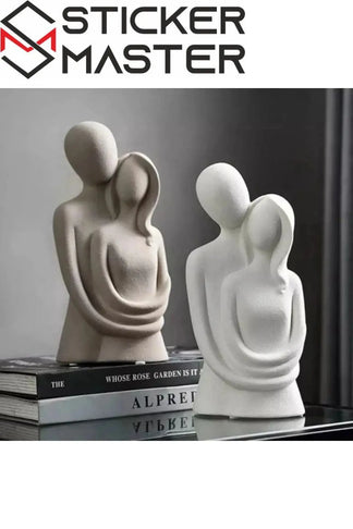 Sticker Master Sevgili Aşıklar Sarılmış Çift Biblo – Romantik Dekoratif Hediyelik Eşya - Sticker Master
