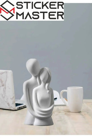 Sticker Master Sevgili Aşıklar Sarılmış Çift Biblo – Romantik Dekoratif Hediyelik Eşya - Sticker Master