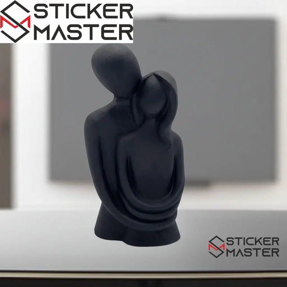 Sticker Master Sevgili Aşıklar Sarılmış Çift Biblo – Romantik Dekoratif Hediyelik Eşya - Sticker Master
