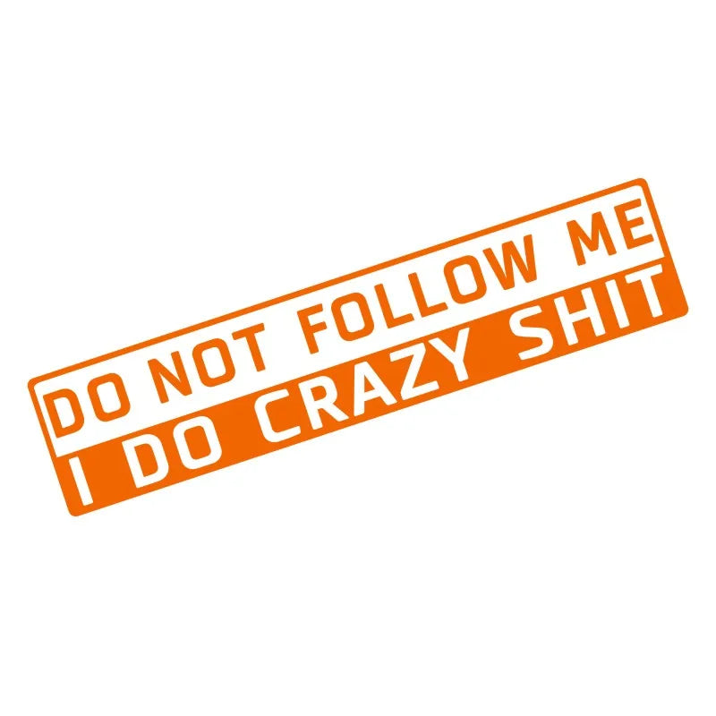 Sticker Master "Do Not Follow Me" Komik Araba Sticker 15x3 Cm