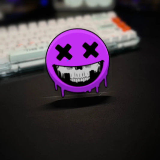 Mor Kuru Kafa Motosiklet Sticker | Eğlenceli Tasarım Çıkartma Sticker Master