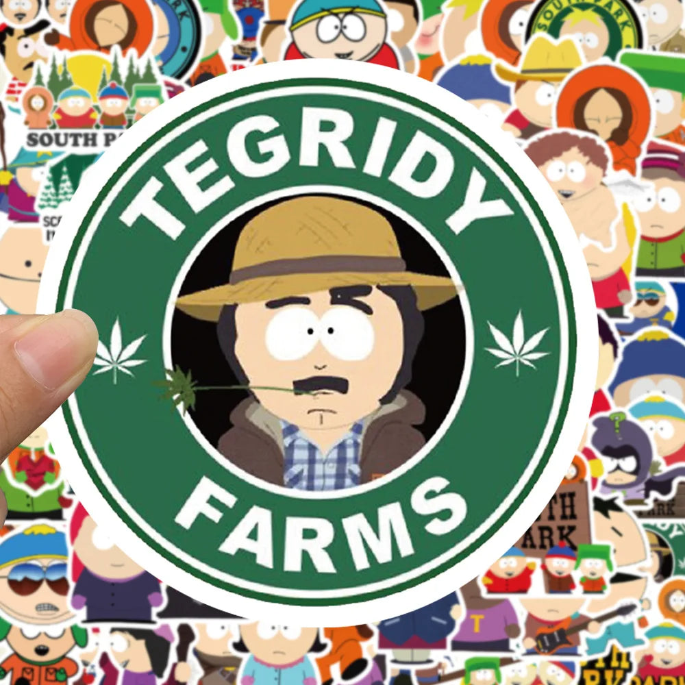 Sticker Master - 100 Adet South Park Karikatür Sticker Seti Motor Oto Araç Laptop Çıkartma Etiket