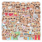 50’li Sevimli Tembel Hayvan Sticker Seti | Sticker Master