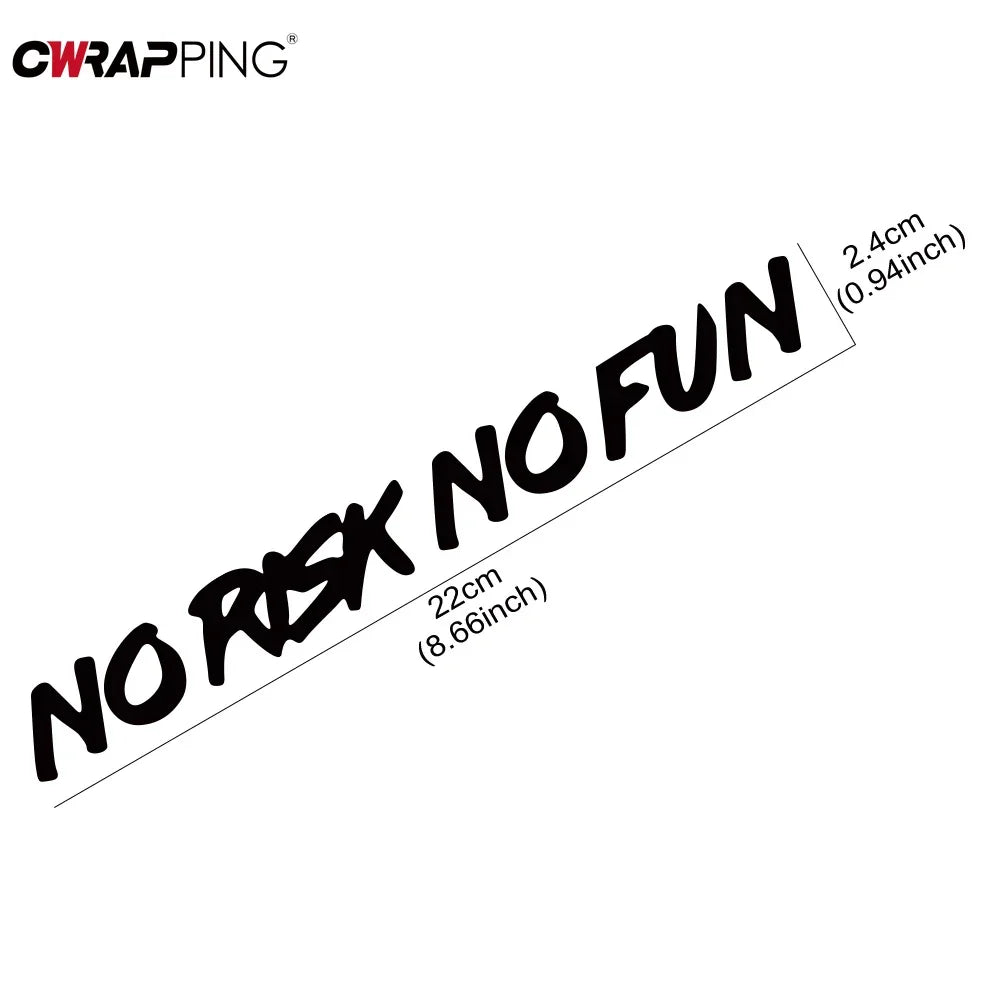 NO RISK NO FUN Motivasyon Araba Stickerı | Sticker Master