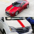 Sticker Master Evrensel Kaput Şerit Araba Sticker Set Oto Araç Çıkartma Etiket Sticker Master