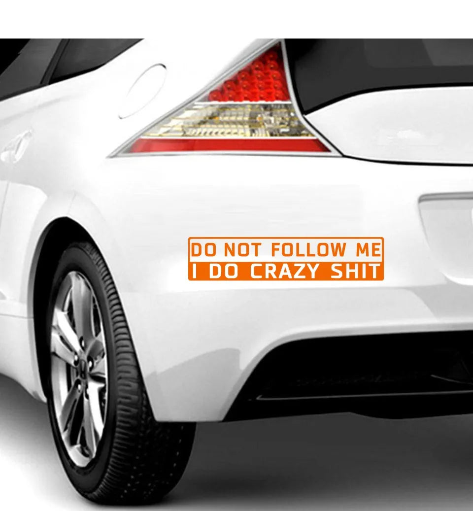 Sticker Master "Do Not Follow Me" Komik Araba Sticker 15x3 Cm