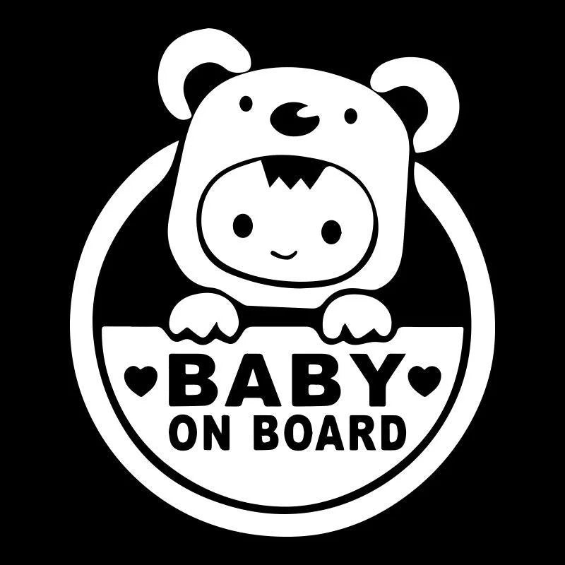Sevimli Baby On Board Arabada Bebek Var Sticker 15 Cm|Sticker Master