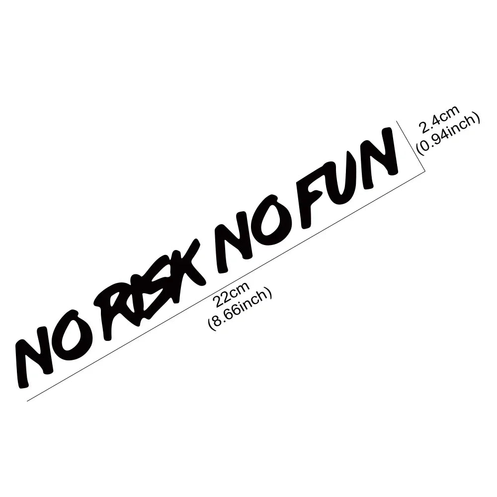 NO RISK NO FUN Motivasyon Araba Stickerı | Sticker Master