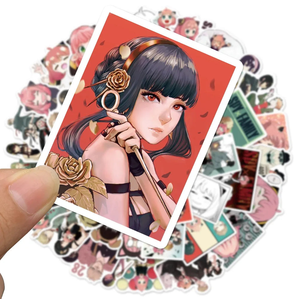 50’li Sevimli Spy x Family Anime Sticker Seti | Sticker Master