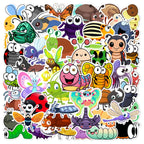 50’li Karışık Solucan ve Böcek Sticker Seti | Sticker Master
