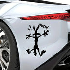 Wile E. Coyote Ouch! Komik Araba Stickerı | Sticker Master