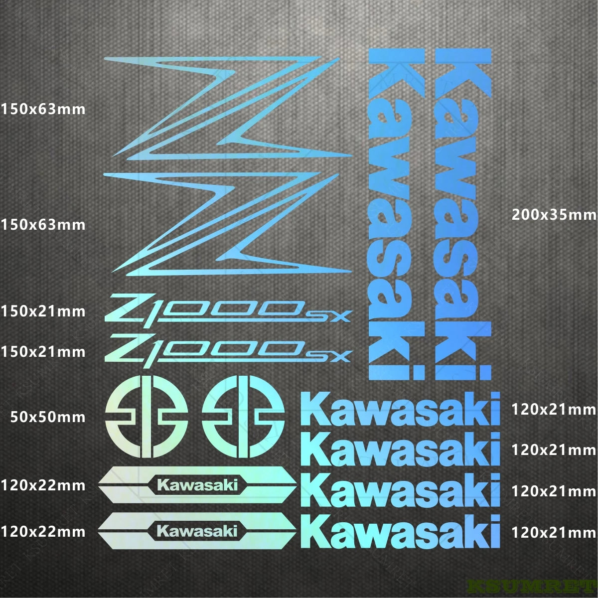 Kawasaki Z1000SX Sticker Seti Su Geçirmez | Sticker Master