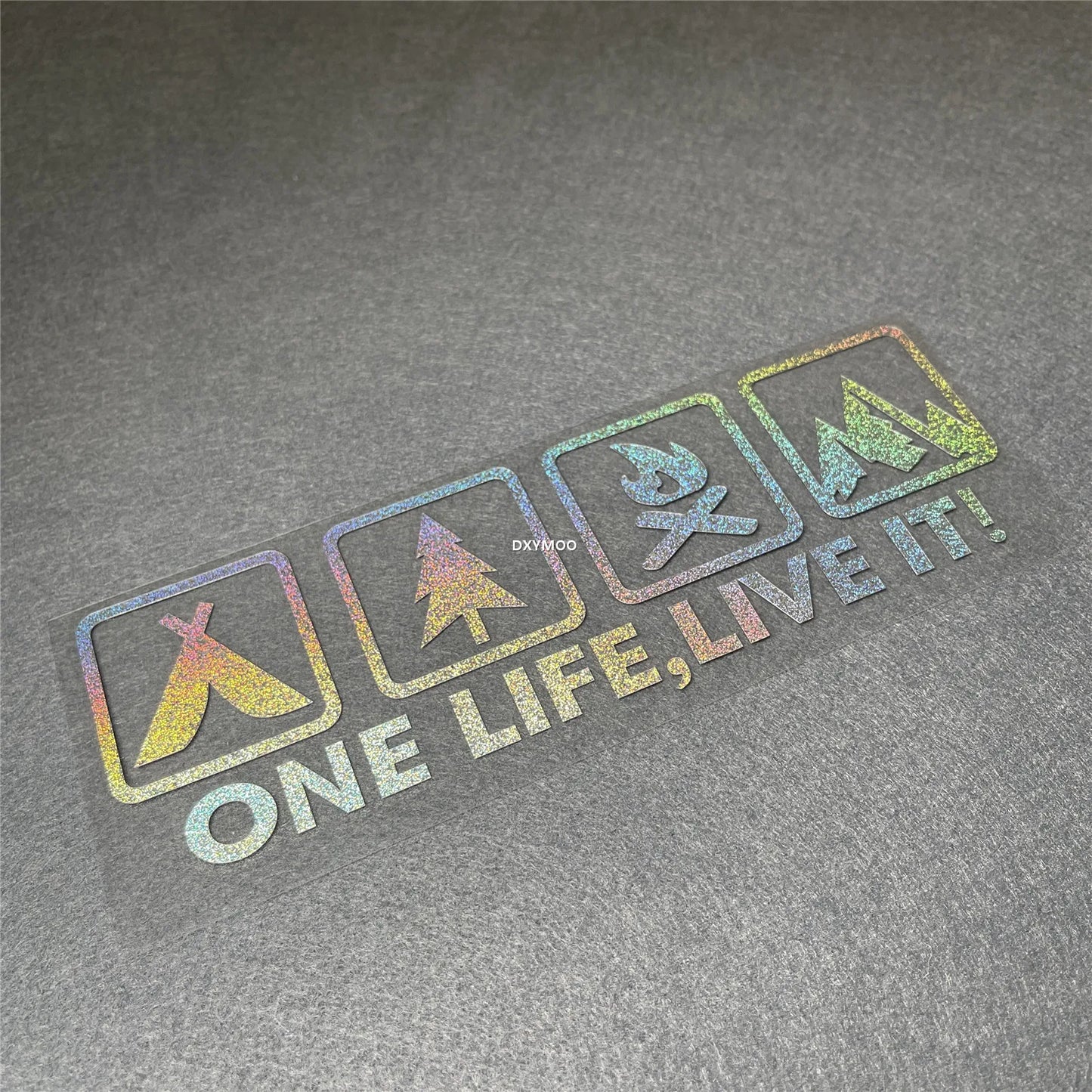 One Life, Live It! Kamp ve Macera Stickerı | Sticker Master