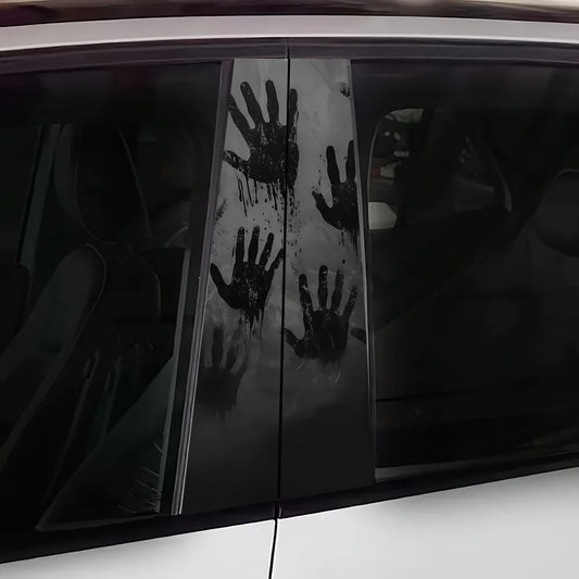 Korku El İzi Sticker | B Sütunu İçin Zombi Eli Desenli Koruyucu Decal (2 Adet - 50cm) Sticker Master